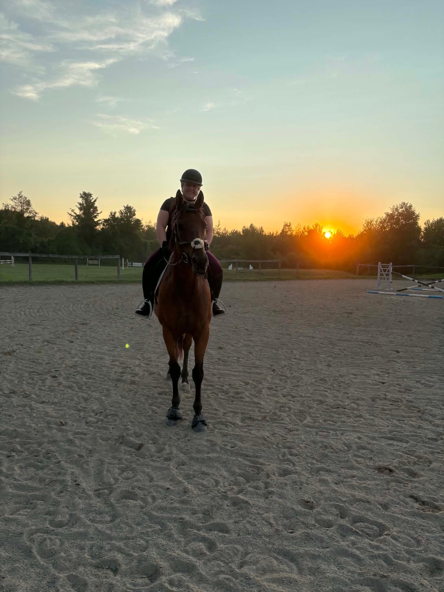 Riding at Sunset