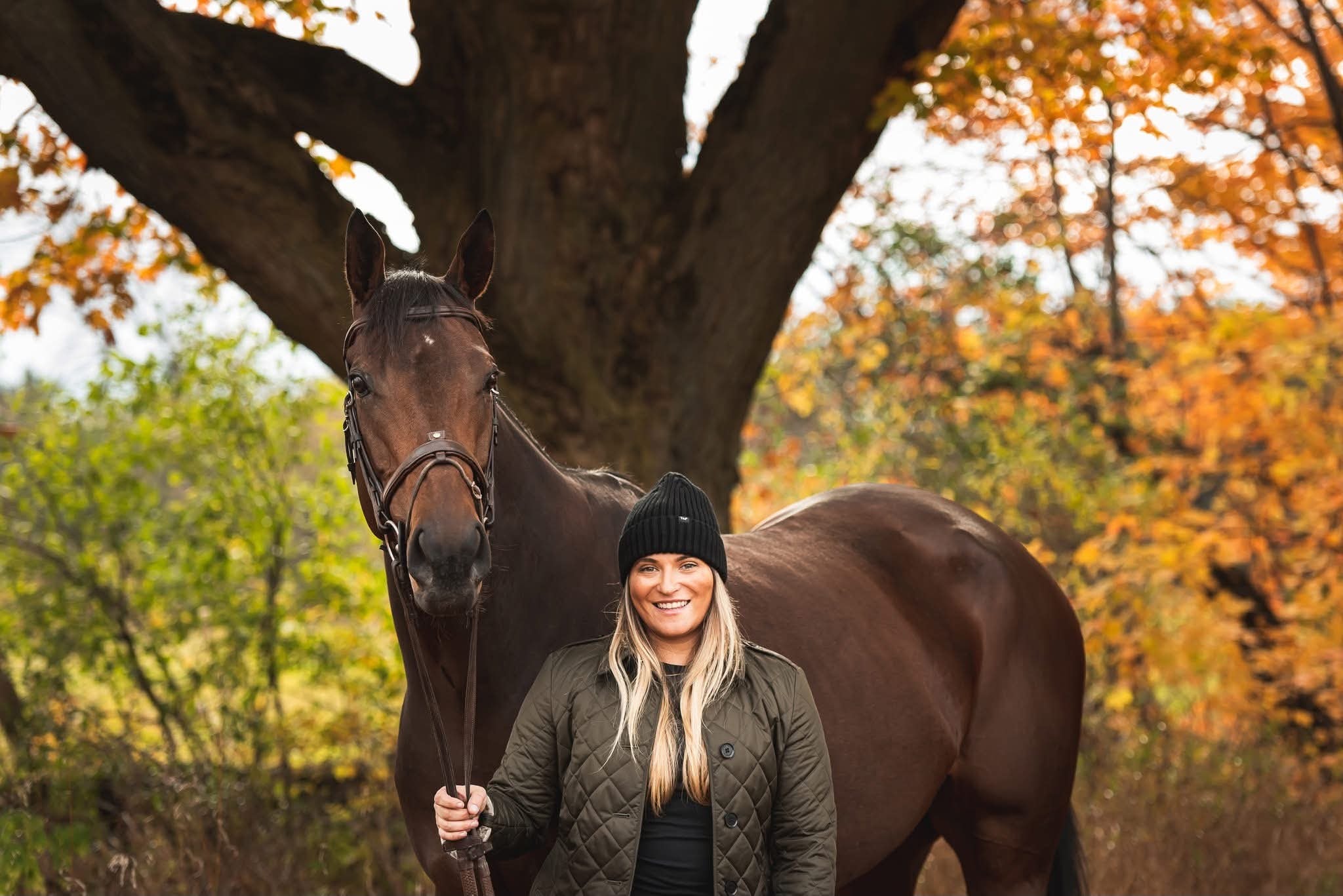 Trainer with OTTB at Twisted Equine